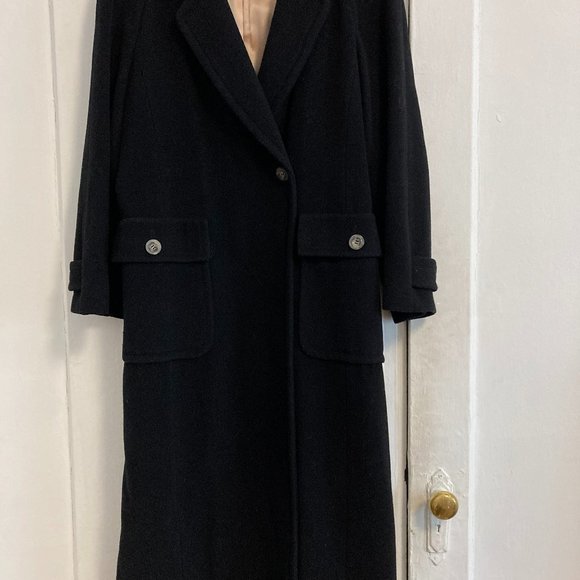 Accento by Marzotto black wool coat - Picture 1 of 7